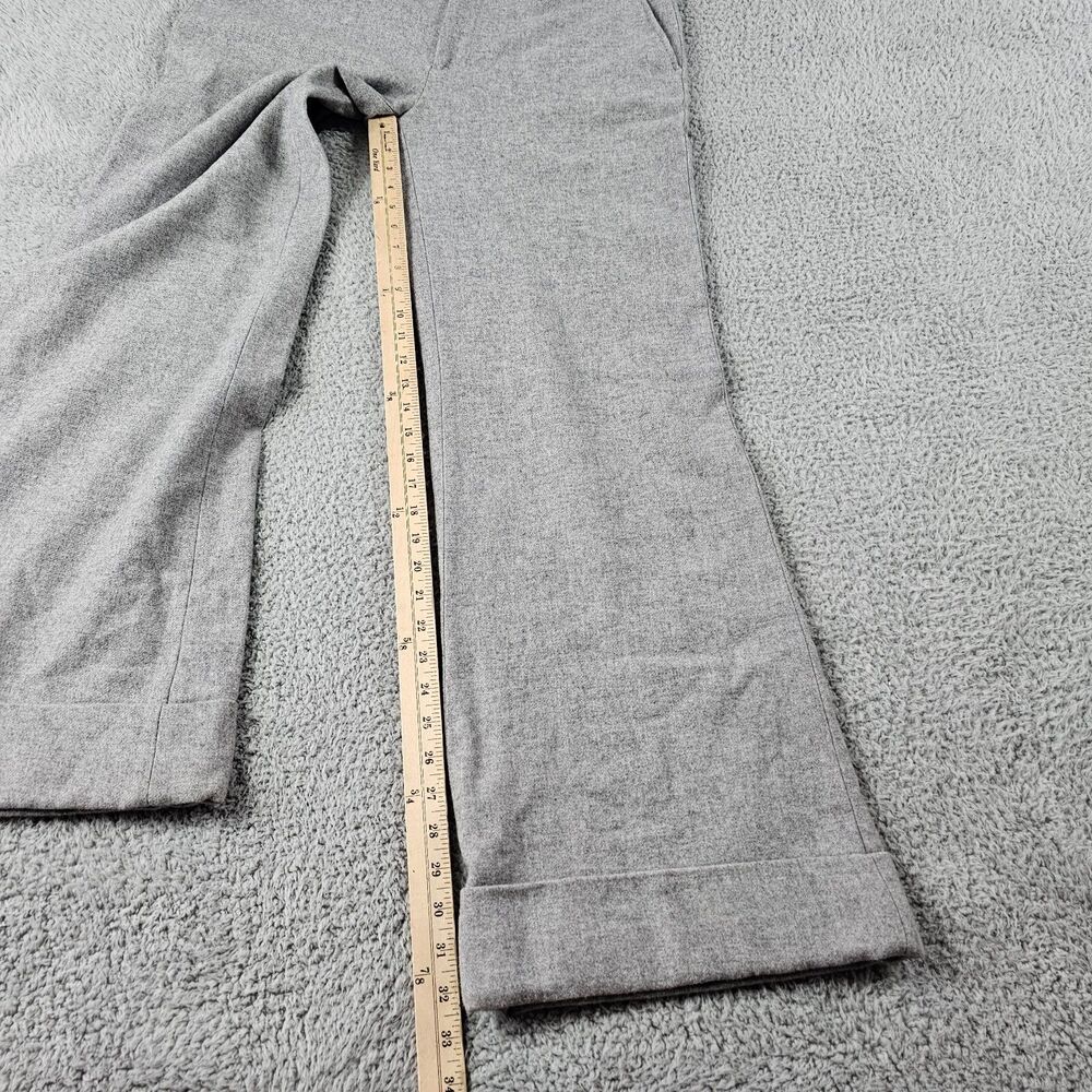 Gant Michael Bastian Pants Womans 36x32 Gray Wool Blend Flannel Wide Flare NEW - Picture 9 of 16